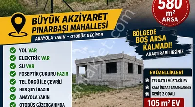 Büyük Akziyarette Uygun Fiyata Arsa Ve Kabasi Bitmiş Ev
