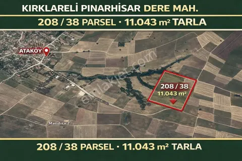Sahibinden Kırklareli Pınarhisar Dere Mahallesinde Satılık Tarla