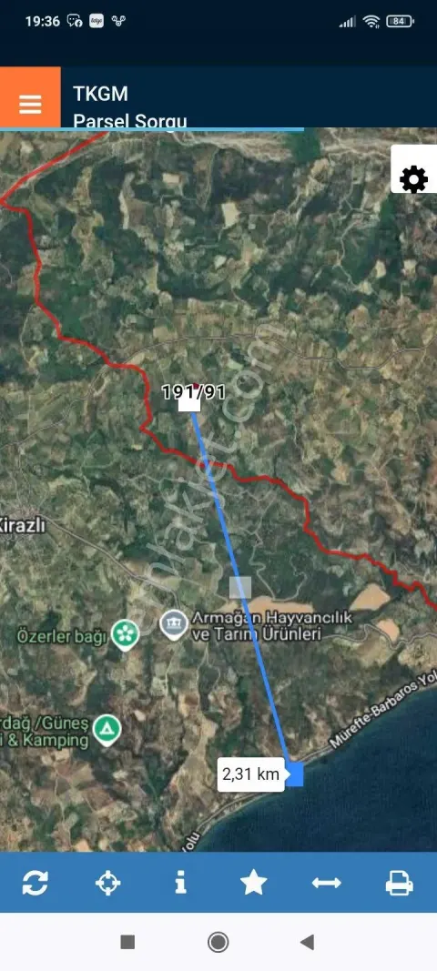 Sahibinden 4500 M2 Zeytinlik Deniz Manzaralı