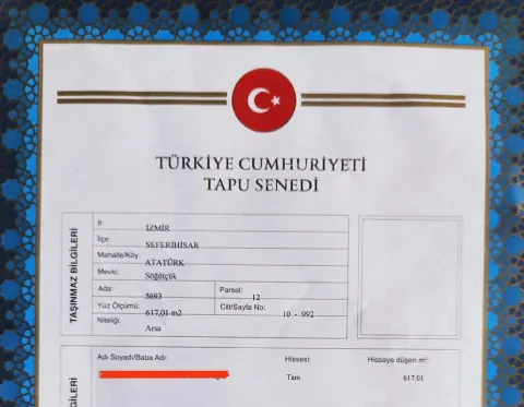 Sahibinden Seferihisar Atatürk Mahallesi Denize 700 Metre Mesafede 617 M2 Arsa