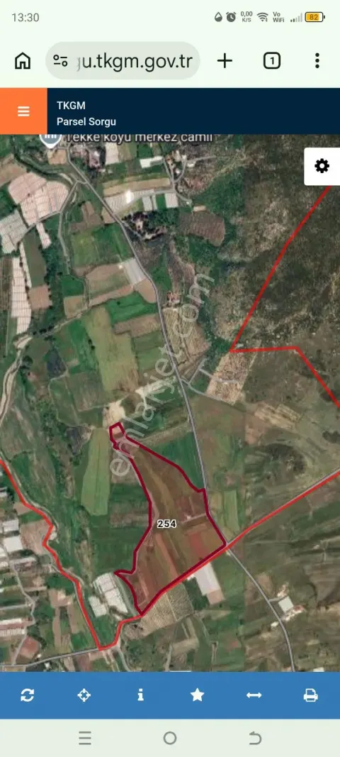 Sahibinden Serik Tekke Mahallesi'nde 2509 M² Satılık Tarla