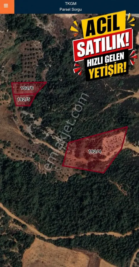 Sahibinden Muğla Menteşe Algı Köyünde 3390m² Satılık Tarla Bu Fırsat Kaçmaz
