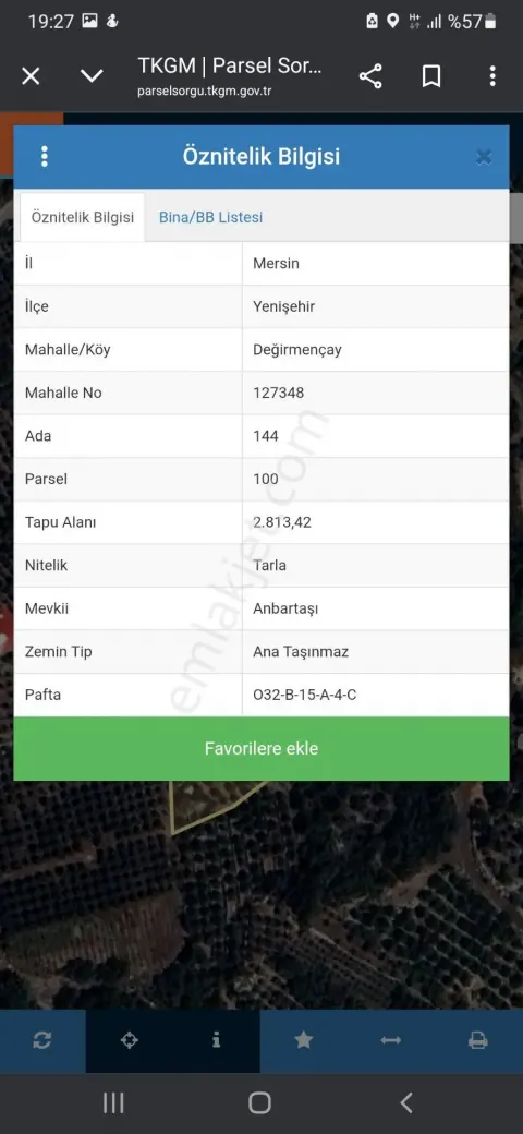 Acil Sahibinden Bakımlı Yetişmiş Portakal Bahçesi