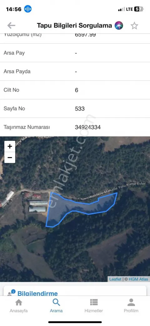 Sahibinden Köy Dibi Tarla