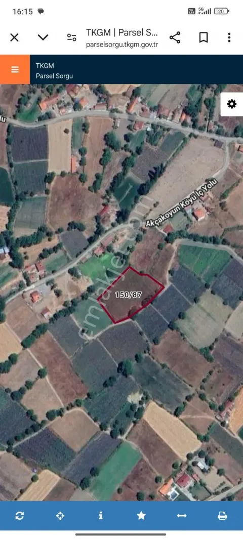 Sahibinden Çanakkale Yenice Akcakoyun Köy İçi