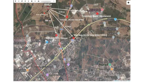 Sahibinden İmara Yakın Hastane & Otogar Dibinde Kadastro Yollu Tarla