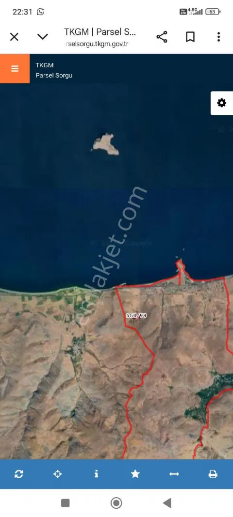 Sahibinden Akdamar Adası Karşı Arsa