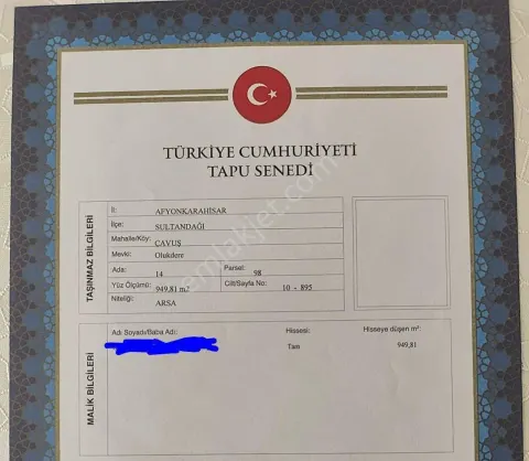 Sahibinden Sultandağı Merkezde İmarlı Arsa