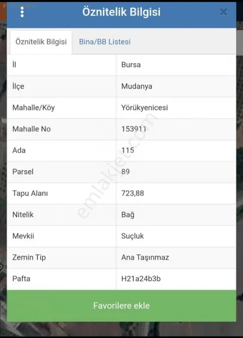 Sahibinden Mudanya Yörükyenicesi Müstakil Tapulu