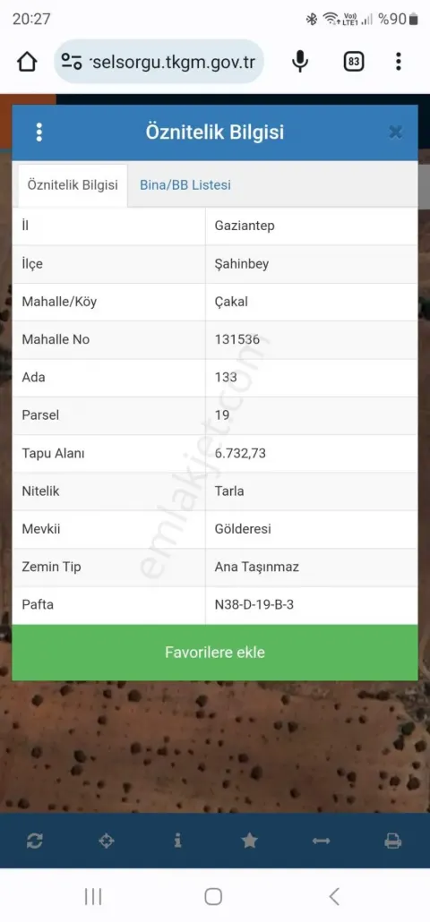 Sahibinden Kaleboynu Damlacık Arası Satlık Arazi