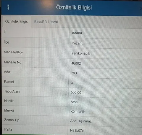 Sahibinden Konut İmarlı Arsa 500m2