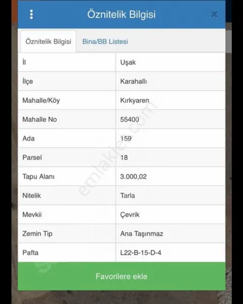 Sahibinden Kırkyaren Köyünde 3000 M2 Tarla
