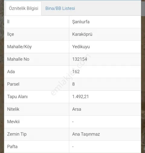 Sahibinden Şanlıurfa Yedikuyu Gap Havalimanı Karşısı İmarlı Arsa