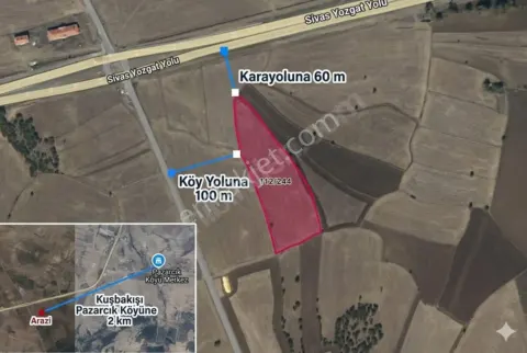 Sahibinden Yozgat Akdağmadeni Ana Yola 60m 13.829 M2 Ges Bölgesinde Tarla