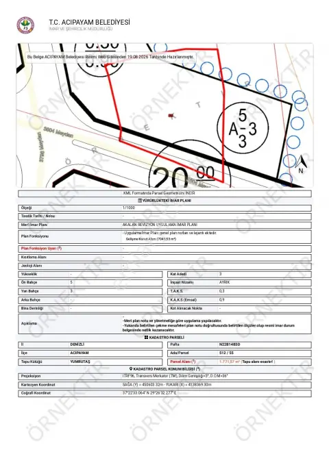 Sahibinden İmar Planı İçerisinde Yatırımlık Parsel
