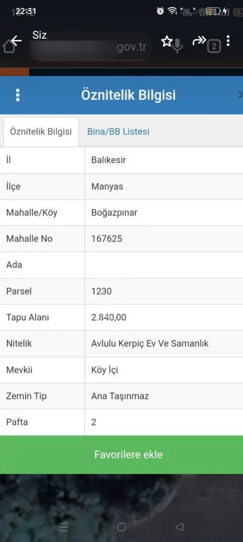 Sahibinden Manyas Bogazpinar Mahallesi'nde Konut İmarlı Arsa