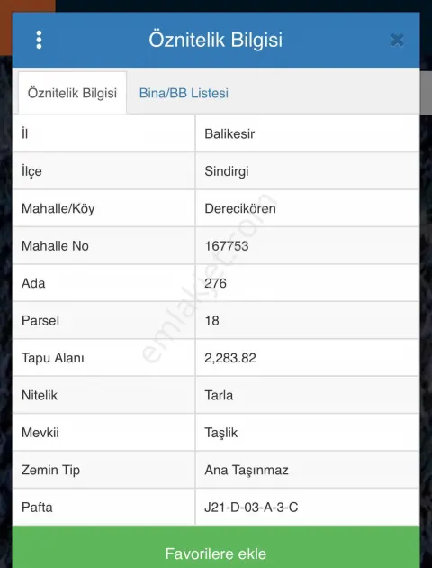 Sahibinden Balıkesirde 2283 M2 Köy Dibi Asfalta Yakın Tarla