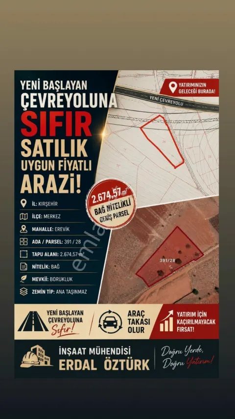 Sahibinden Sahibinden Yeni Başlayan Çevreyoluna Sıfır Satılık Araziler
