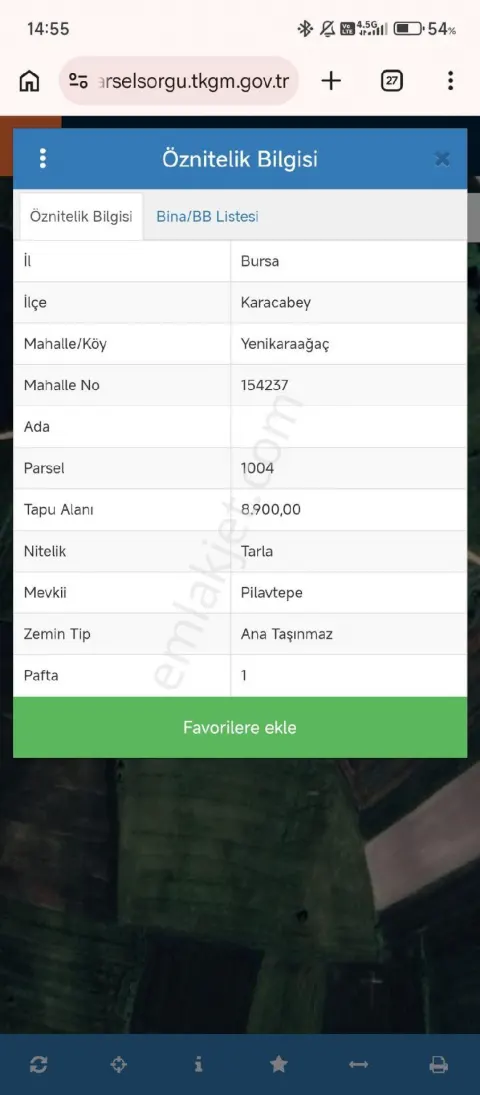 Sahibinden Sahibinden Teknosab Bolgesine Yakın Yatırımlık Tarla