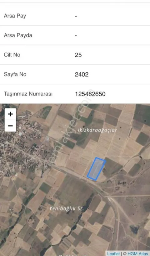 Sahibinden Edirne Yağcılı Köyü Yola Ve Köye Yakin Tarla