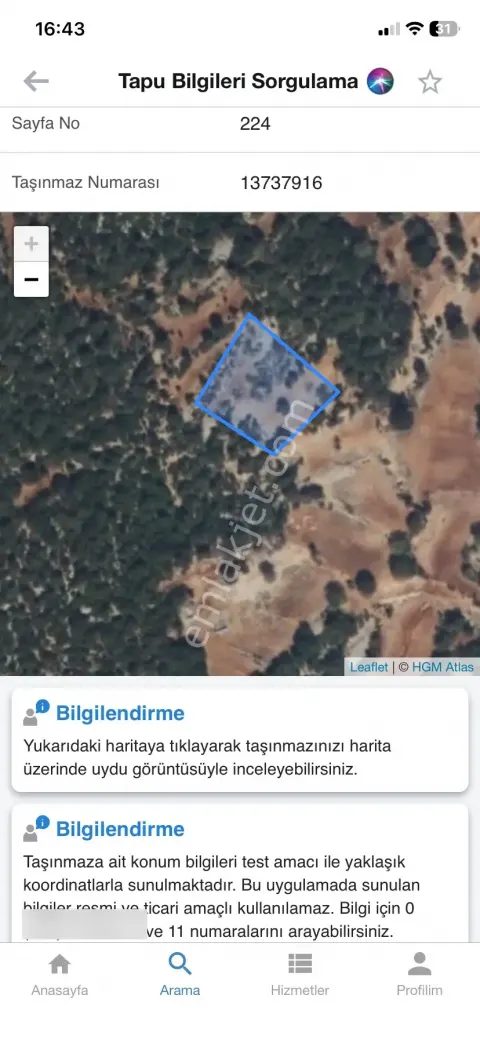 Sahibinden Mersin Kösereli Tek Tapu