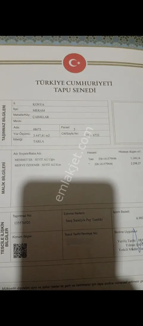 Sahibinden Satılık Tarla