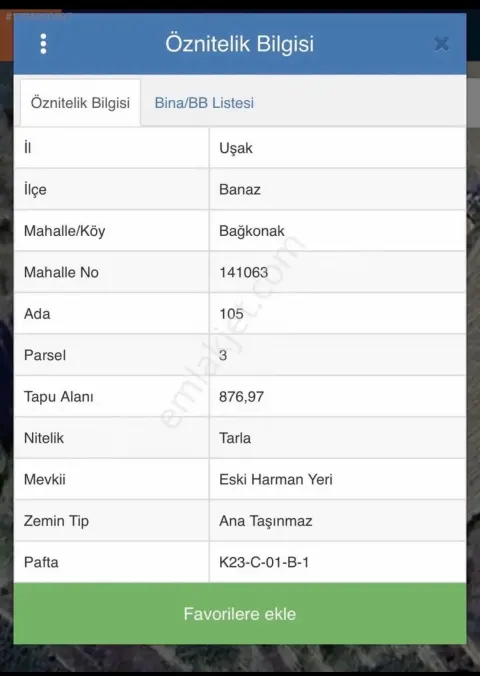Sahibinden Satılık Tarla Yatırımlık