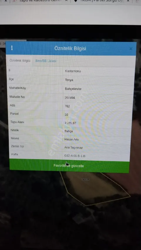 Sahibinden Tosya Hasan Arkı Mevki Bağ Bahçelievler Mah