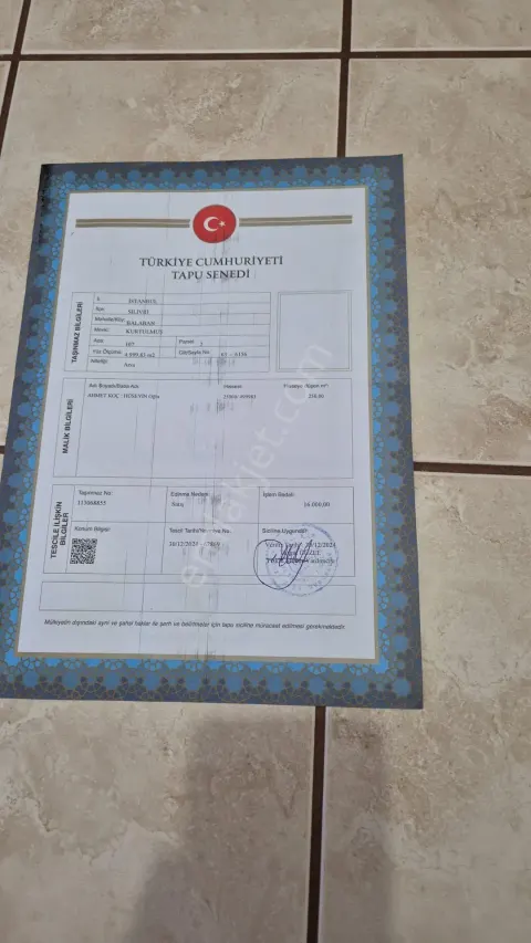 Sahibinden Silivri,çanta,balabanda(250)m2(900)bintl,imarlı,yatırımlık,acil,satılı,karsa