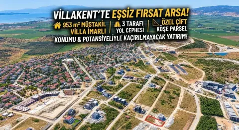 Sahibinden Villakentte 953m² Çift Köşe | 3 Tarafı Yol | 4 Villalık Arsa!!!