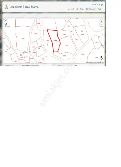 Sahibinden Bayramiç Yukarışapçı Köyü'nde Satılık 1385 M² Arazi