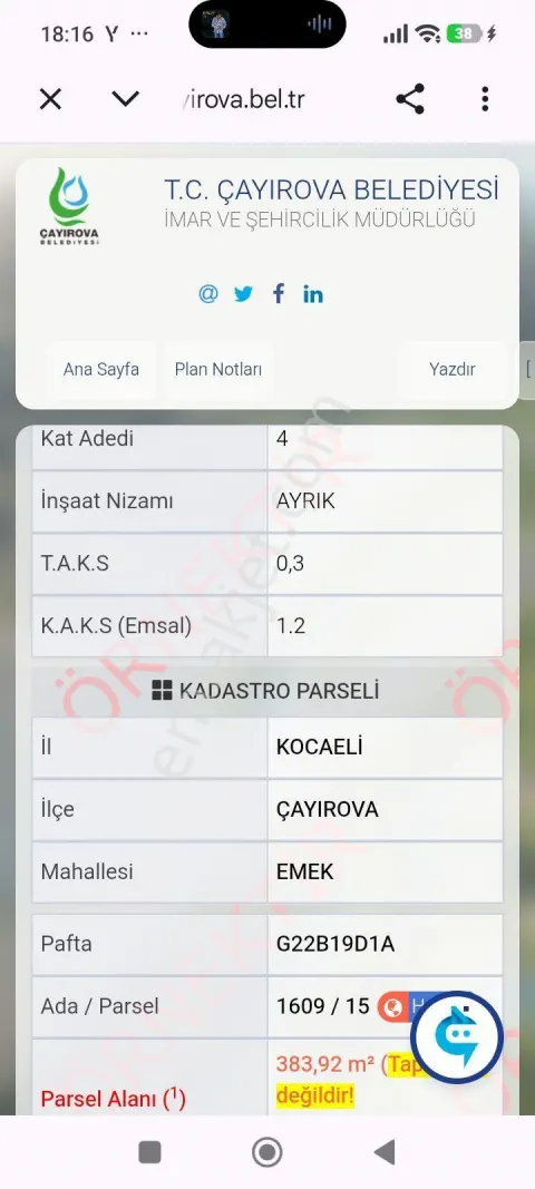 Sahibinden Çayırovada 7 Dairelik 384m² Güvenal Yapı Emlaktan