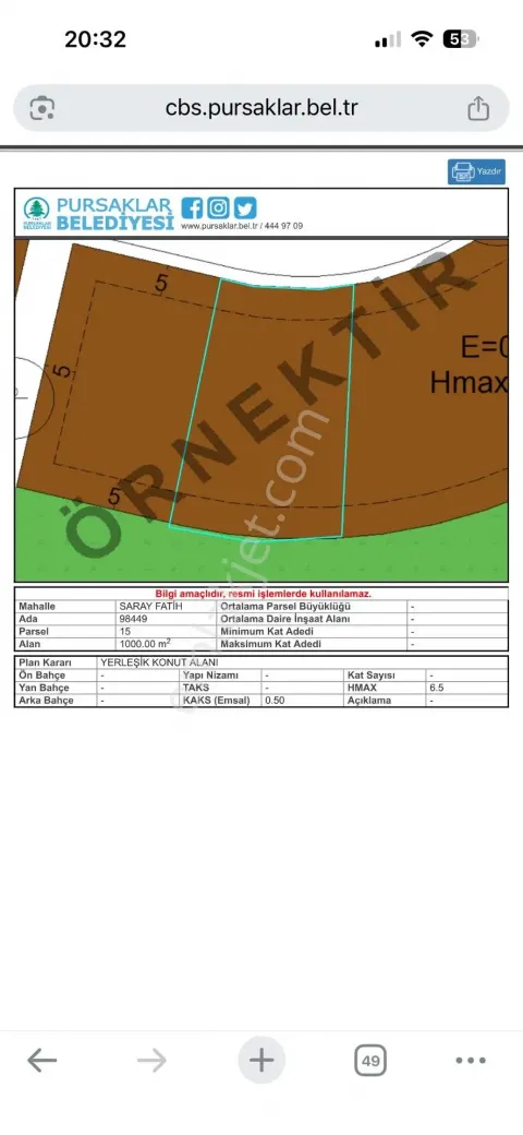 Sahibinden Acil Satılık Pursaklar Arsa