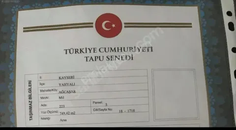 Sahibinden Baraj Manzaralı Villa Arsası