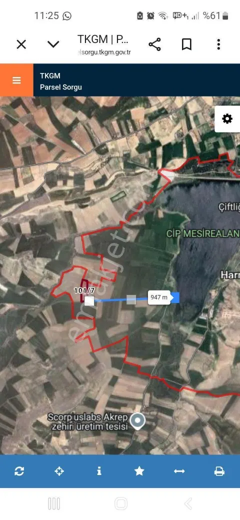 Sahibinden Elazığ Harmantepe Göle Yakın 14.798 Mk Satılık Tarla