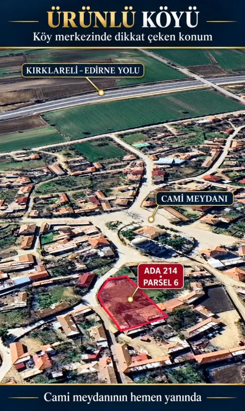 Sahibinden Köy Merkezinde Cami Yanı Arsa