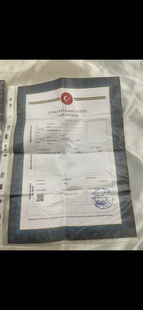Sahibinden Antalya Aksu Yenidumanlar’da Satılık Arsa Hissesi