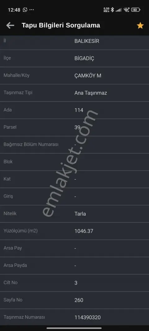 Sahibinden Sahibinden Acil Satılık | Balıkesir Bigadiç Çamköy | 3 Ayrı Tapu | 3.793 M² Tarla