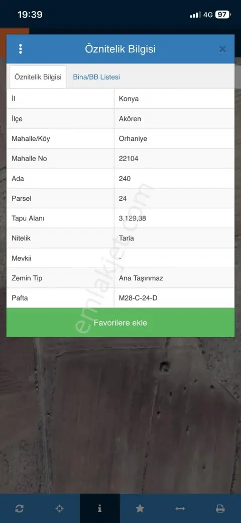 Sahibinden Akören Orhaniye M2 Hesabı Satılık 3 Ayrı Tarla !