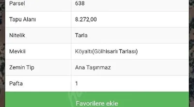 
          Burdur Merkez İlçe Beşkavak Köyünde 8272 m2 asfalt yola cepheli tarla
        