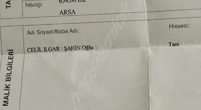 
          İki Kata imarlı 650 metrekare
        