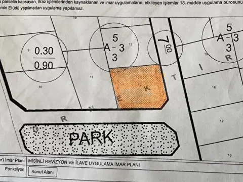 3.KAT İMARLI İFRAZLI KÖŞE BAŞI ARSA