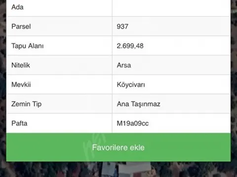 6 Villalık arsa imar durumu alındı.