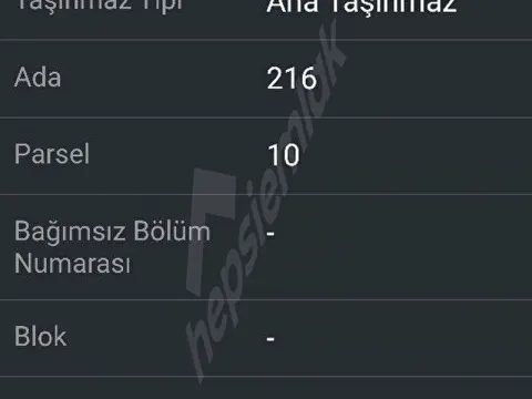 Tarla Tek tapulu yolu mevcut