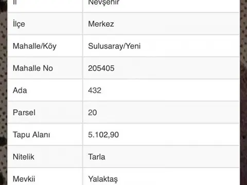 Nev. Gülşehir yolunda Sulusaray'da 5.109 m² Bağ Yol Başı