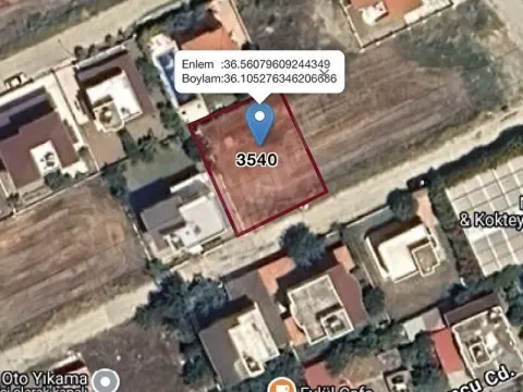ARSUZ KARAAĞAÇ’TA DENİZE 275 METRE 463 m² SATILIK ARSA