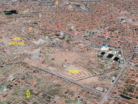 TOKİ KARŞISI | 389 m² | 3 KAT İMARLI | 3 CEPHELİ