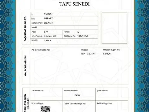 ESENLİDE SULAMA SAHASINDA YOLA CEPHELİ TARLA