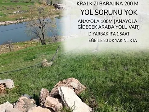 Diyarbakırda Kralkızı Barajı Karşısında Satılık Bağ 2 Dönümlük.