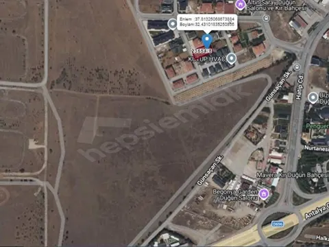 MERAM KARAHÜYÜK HAZBAHÇE KIR DÜĞÜN SALONLARI CİVARINDA  2 VİLLALIK  MÜKEMMEL ARSA